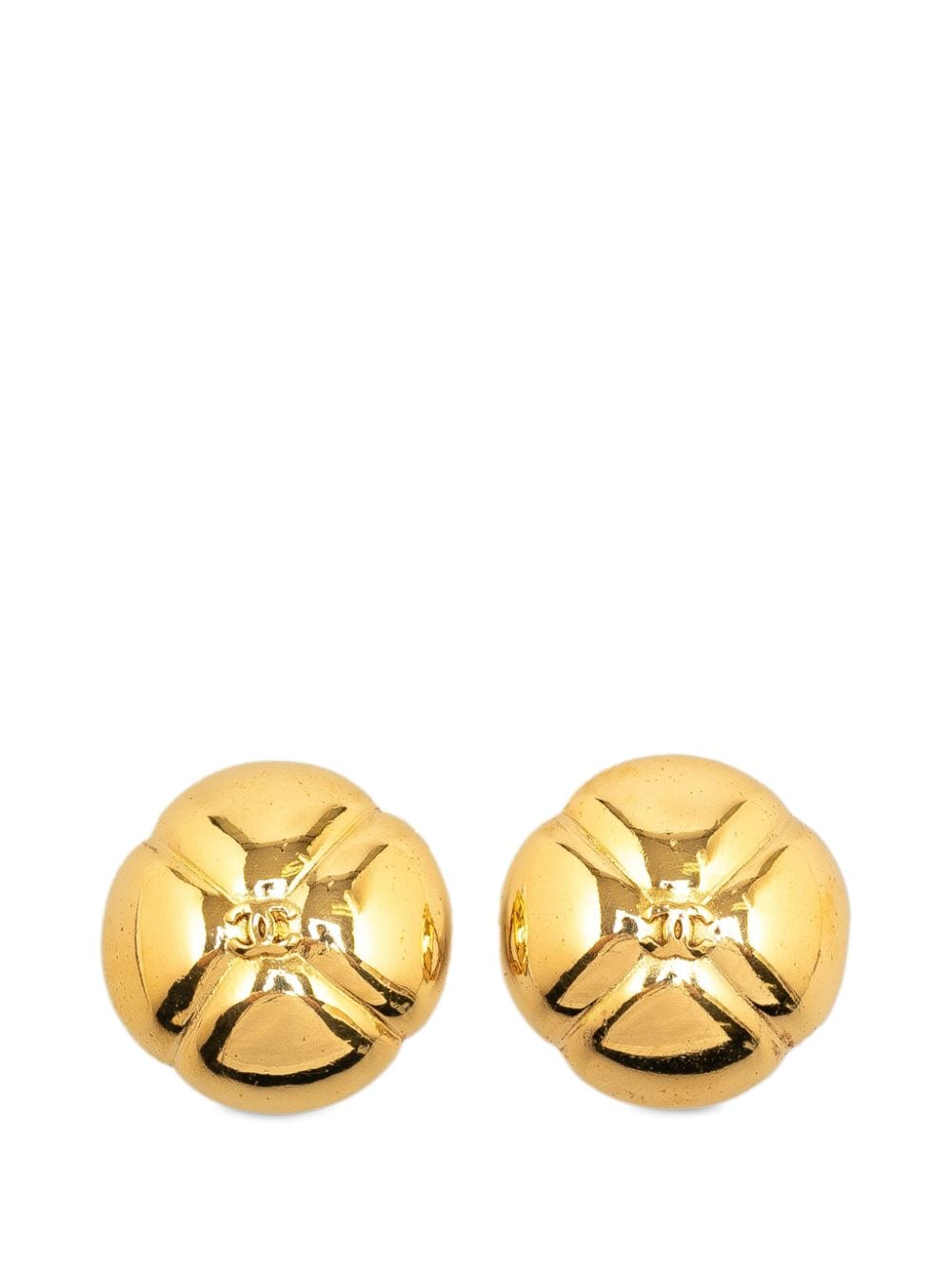 CHANEL Pre-Owned 1970-1980 CC Clip on costume earrings - Gold von CHANEL Pre-Owned