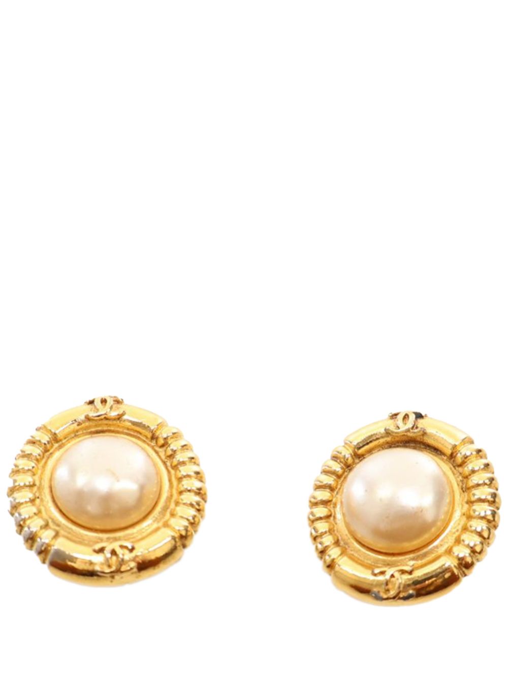 CHANEL Pre-Owned 1970-1980 Gold Plated Faux Pearl Clip on costume earrings von CHANEL Pre-Owned