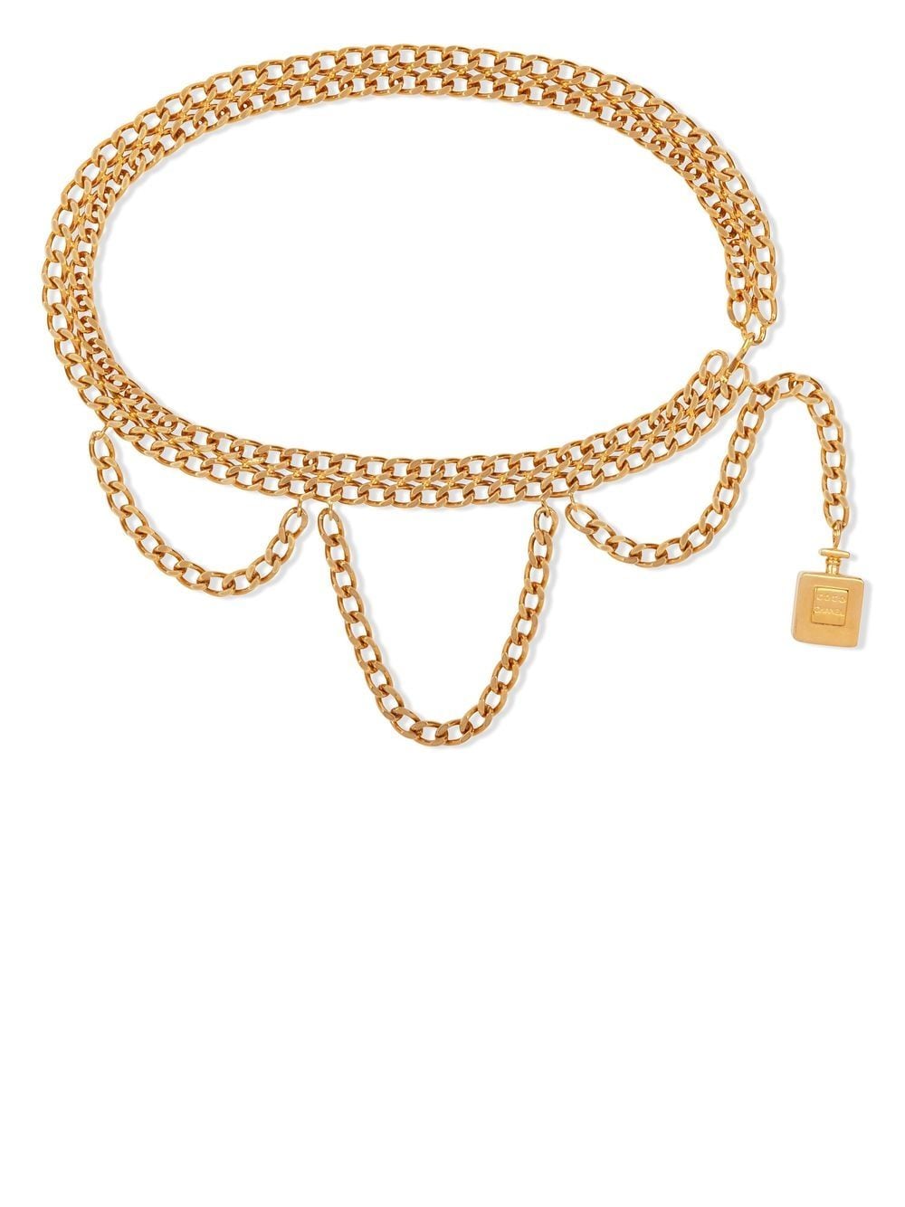 CHANEL Pre-Owned 1970s Perfume Charm chain belt - Gold von CHANEL Pre-Owned