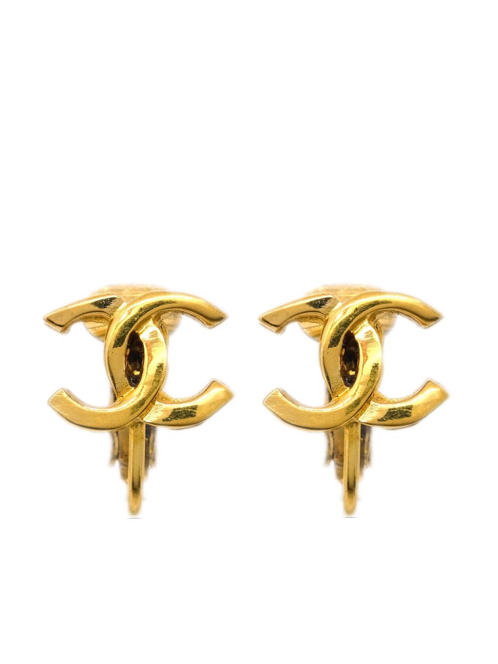 CHANEL Pre-Owned 1980-1990's CC clip-on earrings - Gold von CHANEL Pre-Owned