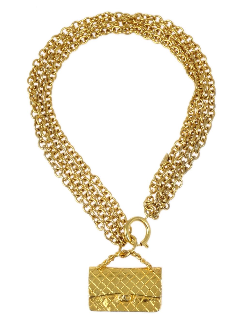 CHANEL Pre-Owned 1980-1990's Classic Flap-pendant necklace - Gold von CHANEL Pre-Owned