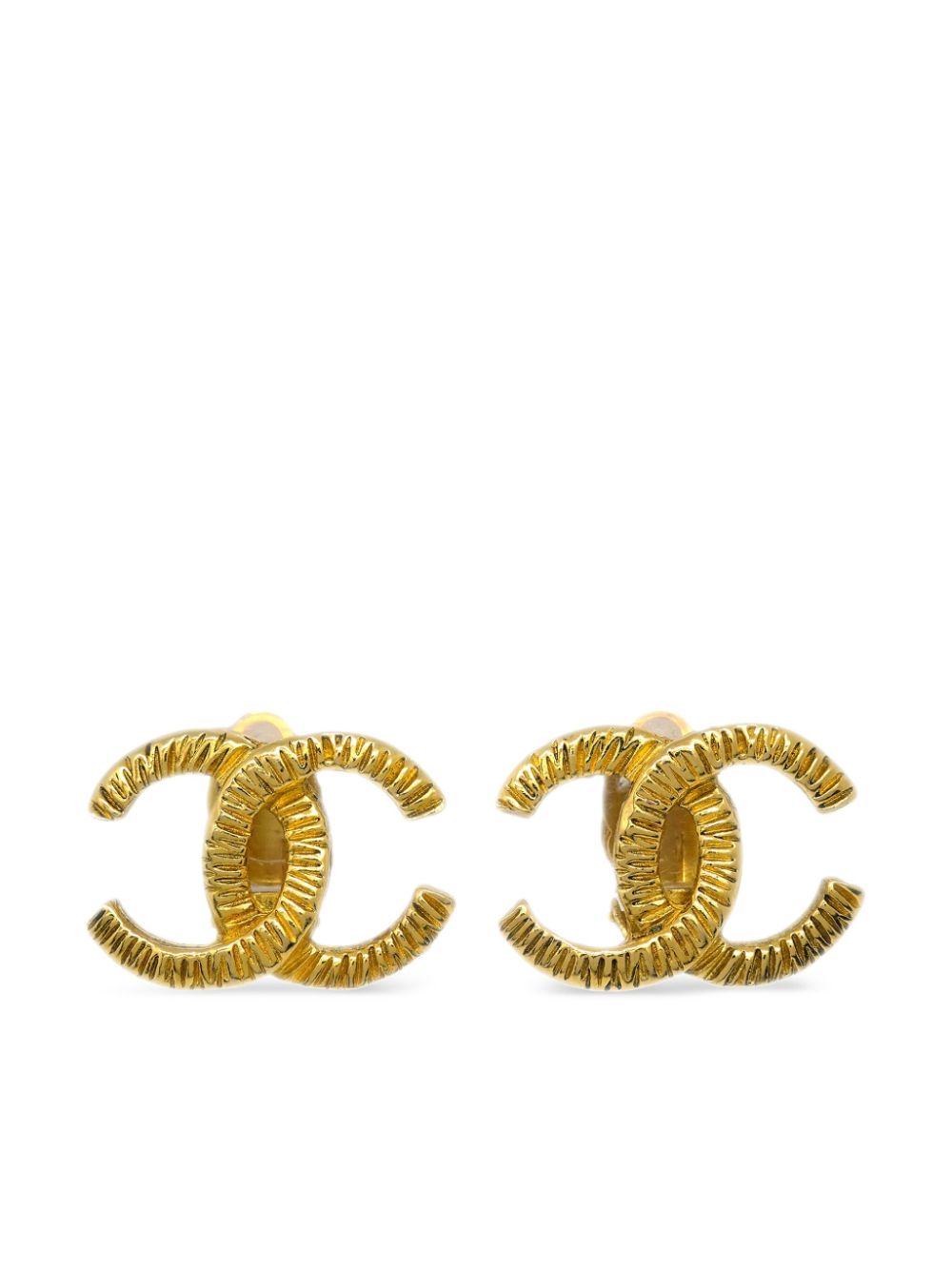 CHANEL Pre-Owned 1980-1990s CC clip-on earrings - Gold von CHANEL Pre-Owned