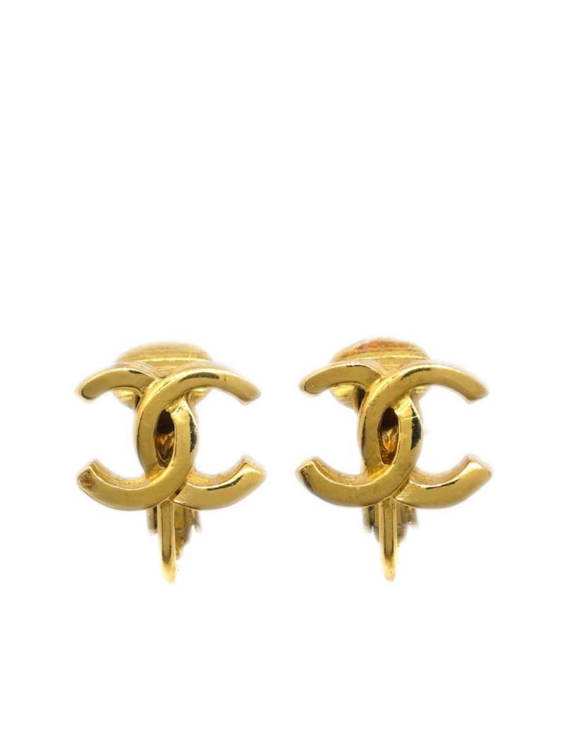 CHANEL Pre-Owned 1980-1990s CC earrings - Gold von CHANEL Pre-Owned