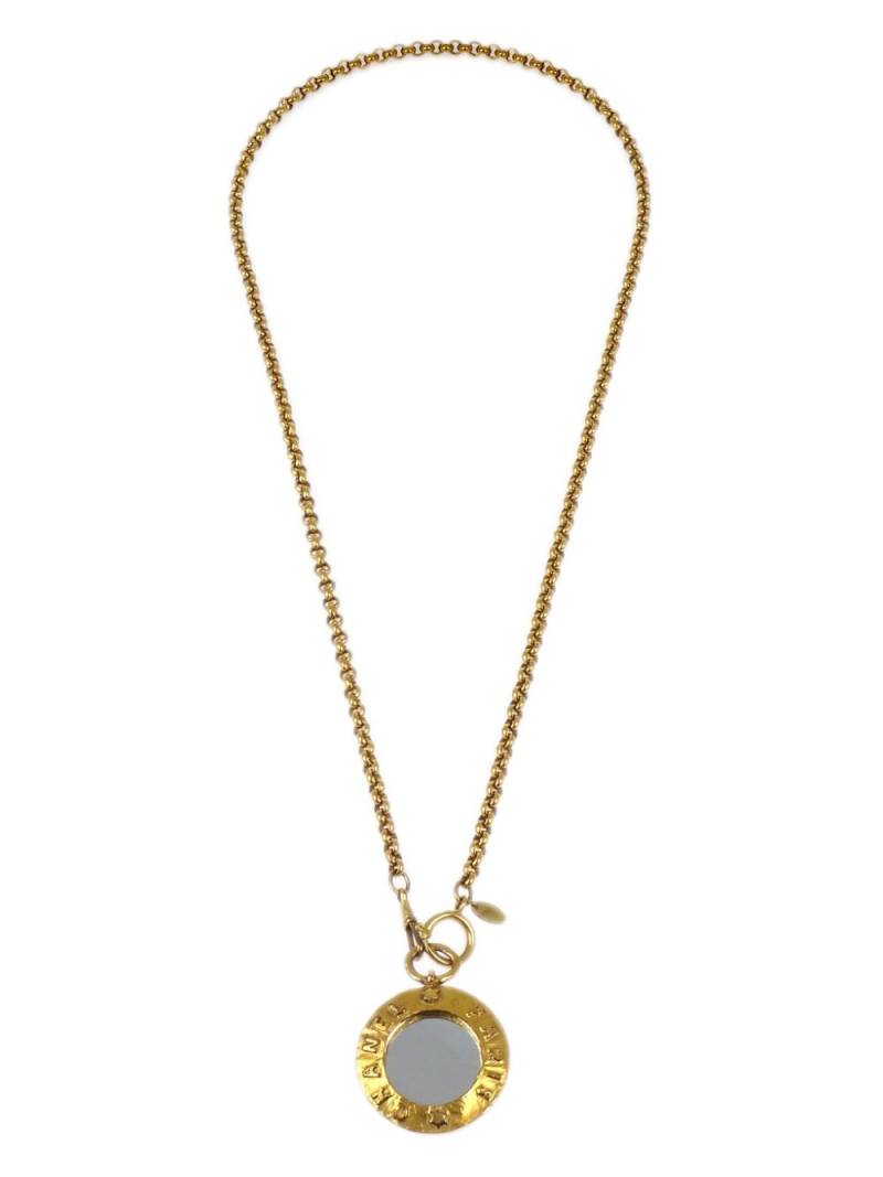 CHANEL Pre-Owned 1980-1990s mirror-pendant necklace - Gold von CHANEL Pre-Owned