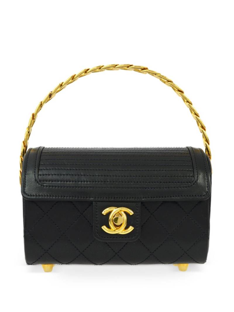 CHANEL Pre-Owned 1985-1990 diamond-quilted flap handbag - Black von CHANEL Pre-Owned