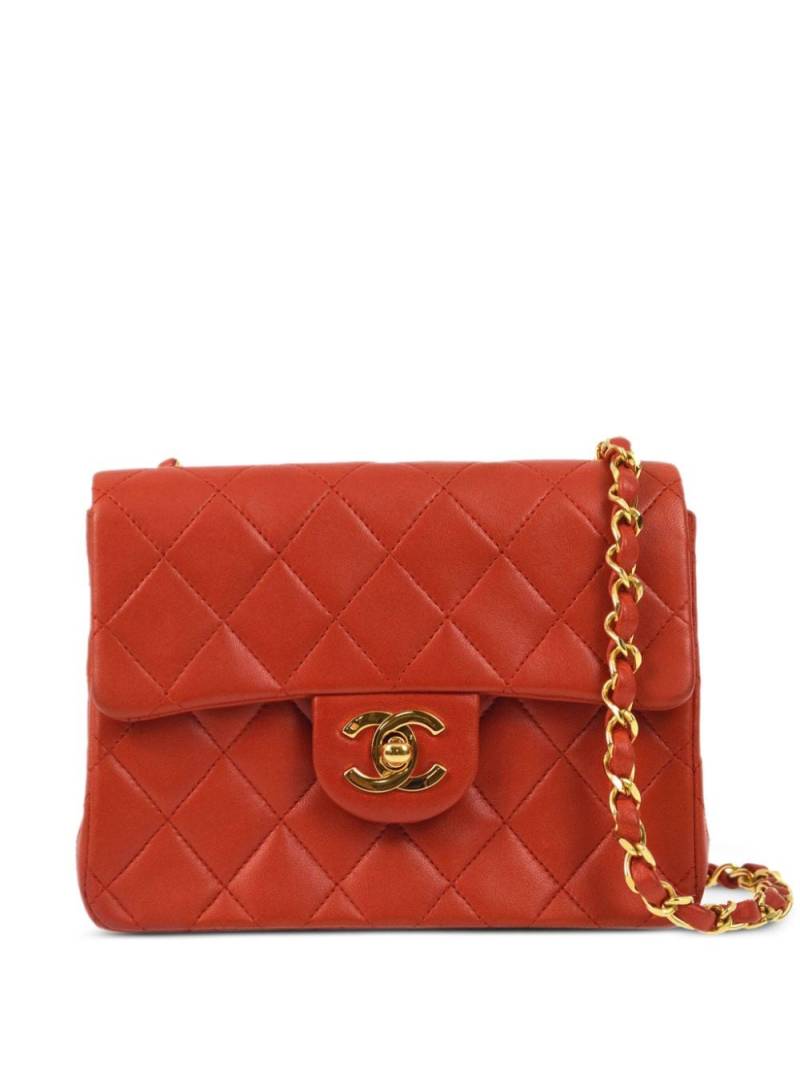 CHANEL Pre-Owned 1985-1990 mini Square Flap shoulder bag - Red von CHANEL Pre-Owned