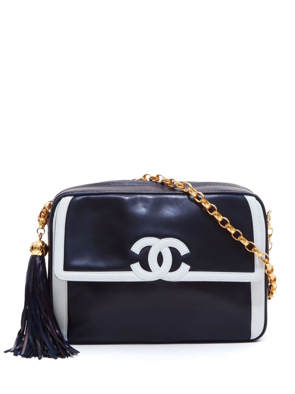 CHANEL Pre-Owned 1985-1993 CC tassel camera bag - Blue von CHANEL Pre-Owned