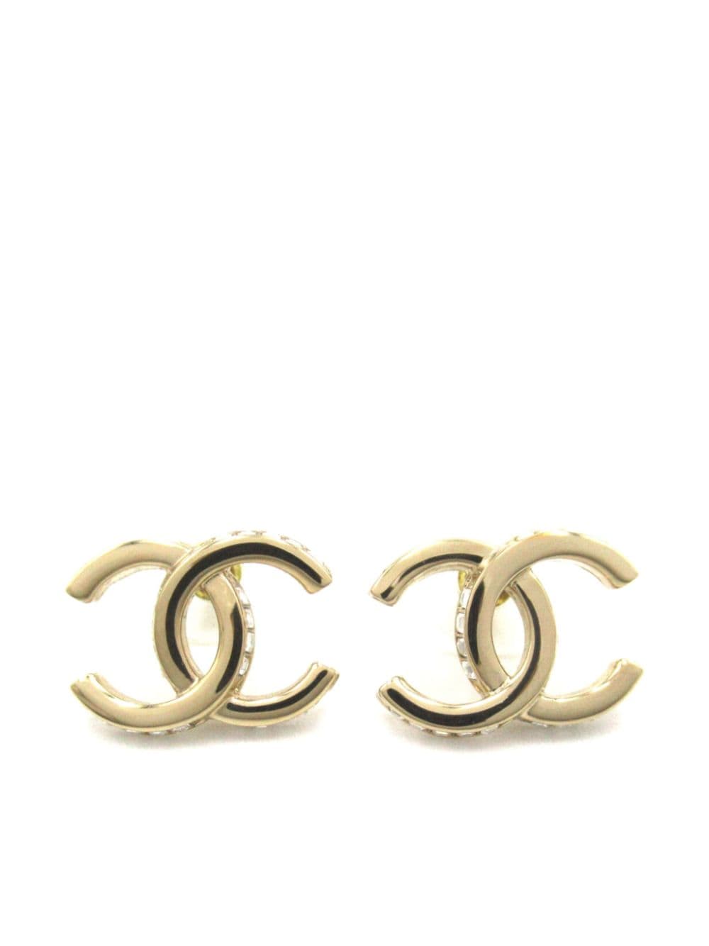 CHANEL Pre-Owned 1986-1988 CC stud earrings - Gold von CHANEL Pre-Owned