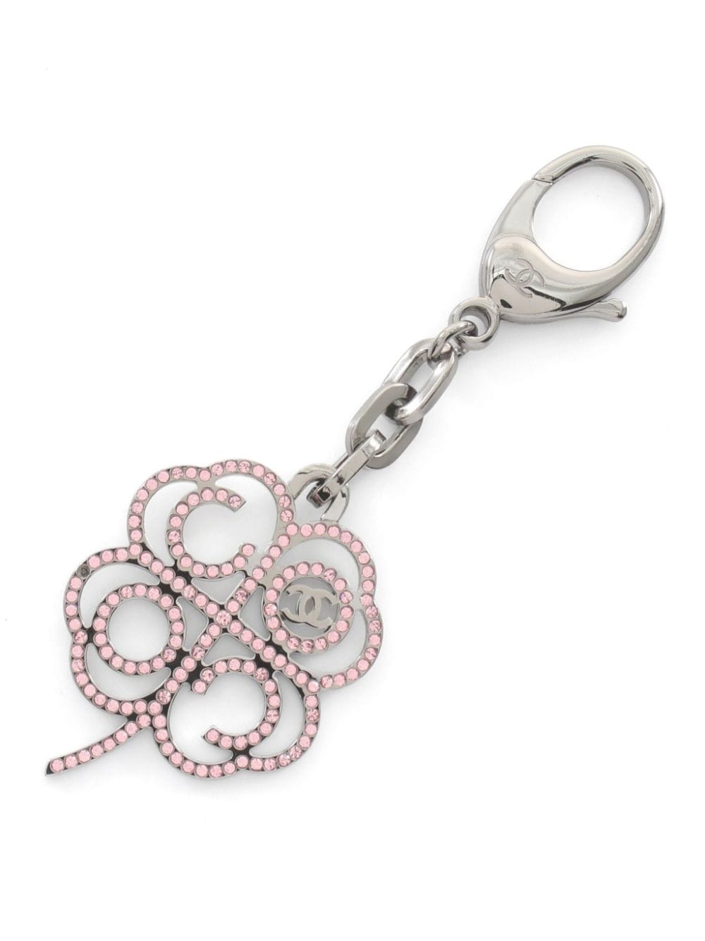 CHANEL Pre-Owned 1986-1988 clover motif keyring - Silver von CHANEL Pre-Owned