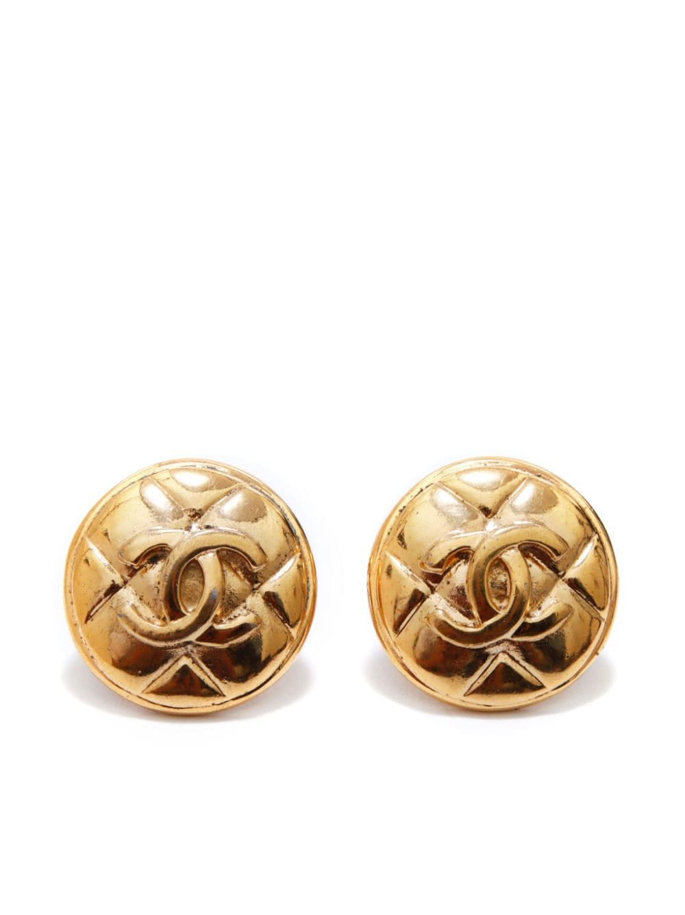 CHANEL Pre-Owned 1986-1994 CC clip-on earrings - Gold von CHANEL Pre-Owned