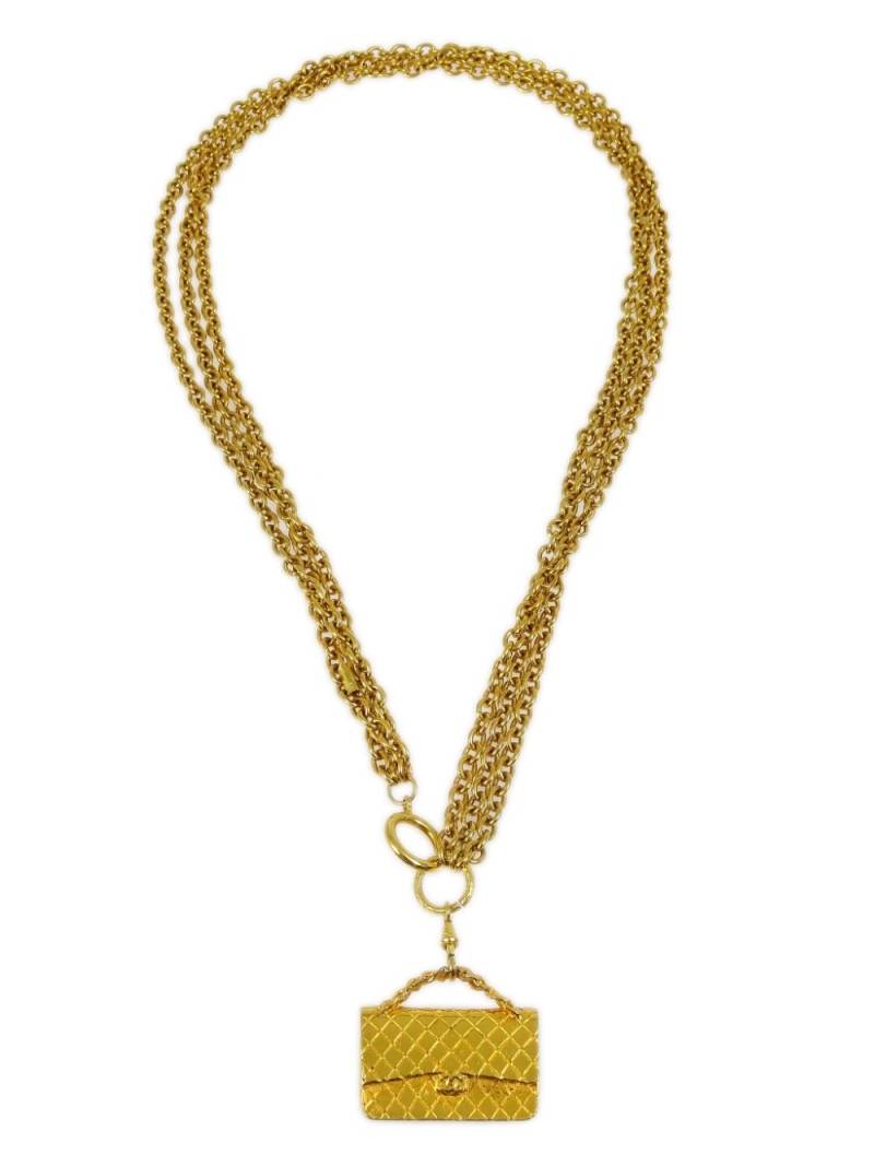 CHANEL Pre-Owned 1990-2000s Classic Flap pendant necklace - Gold von CHANEL Pre-Owned