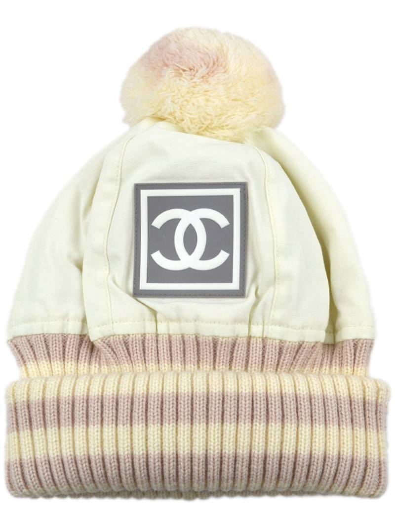 CHANEL Pre-Owned 1990-2000 Sport line beanie - Neutrals von CHANEL Pre-Owned