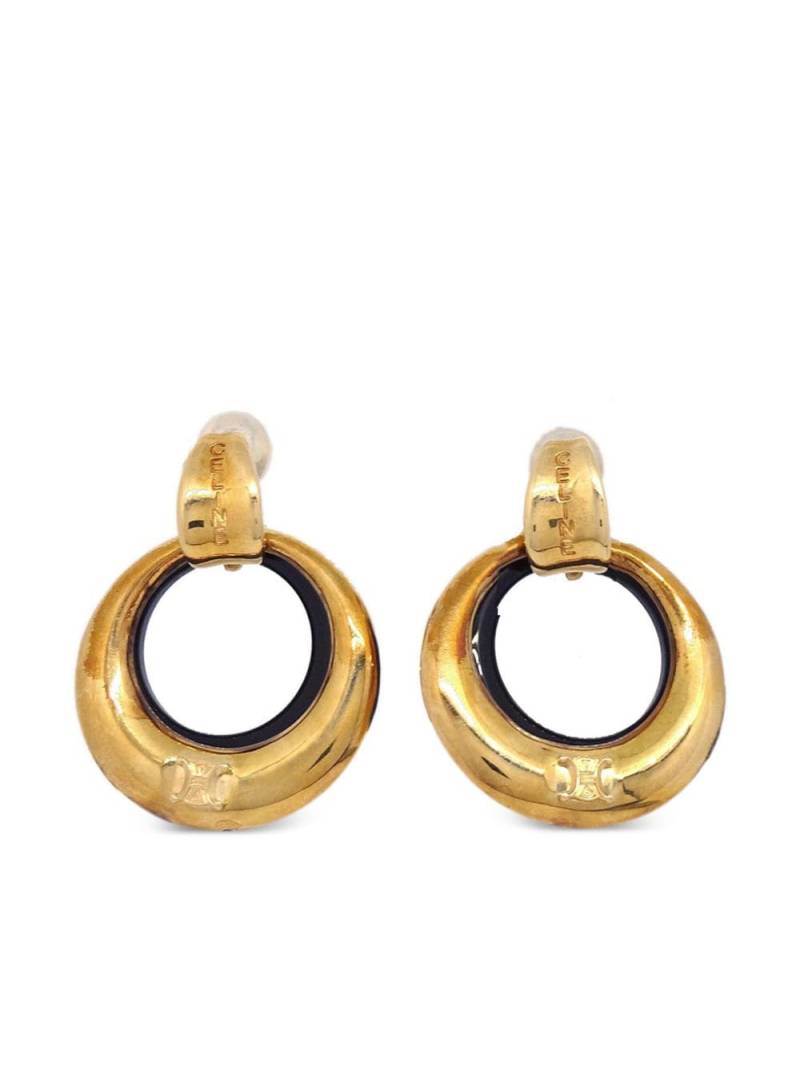 CHANEL Pre-Owned 1990-2000 Triomphe hoop clip-on earrings - Gold von CHANEL Pre-Owned