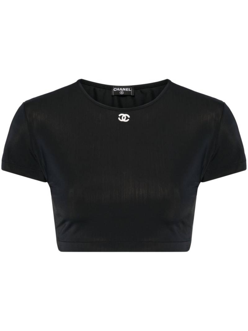 CHANEL Pre-Owned 1990-2000’s Cropped T-shirt - Black von CHANEL Pre-Owned