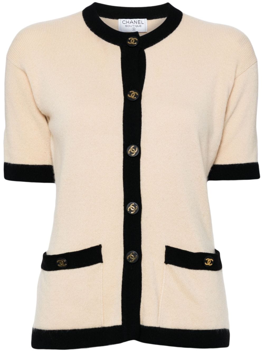 CHANEL Pre-Owned 1990-2000’s short-sleeved cardigan - Neutrals von CHANEL Pre-Owned