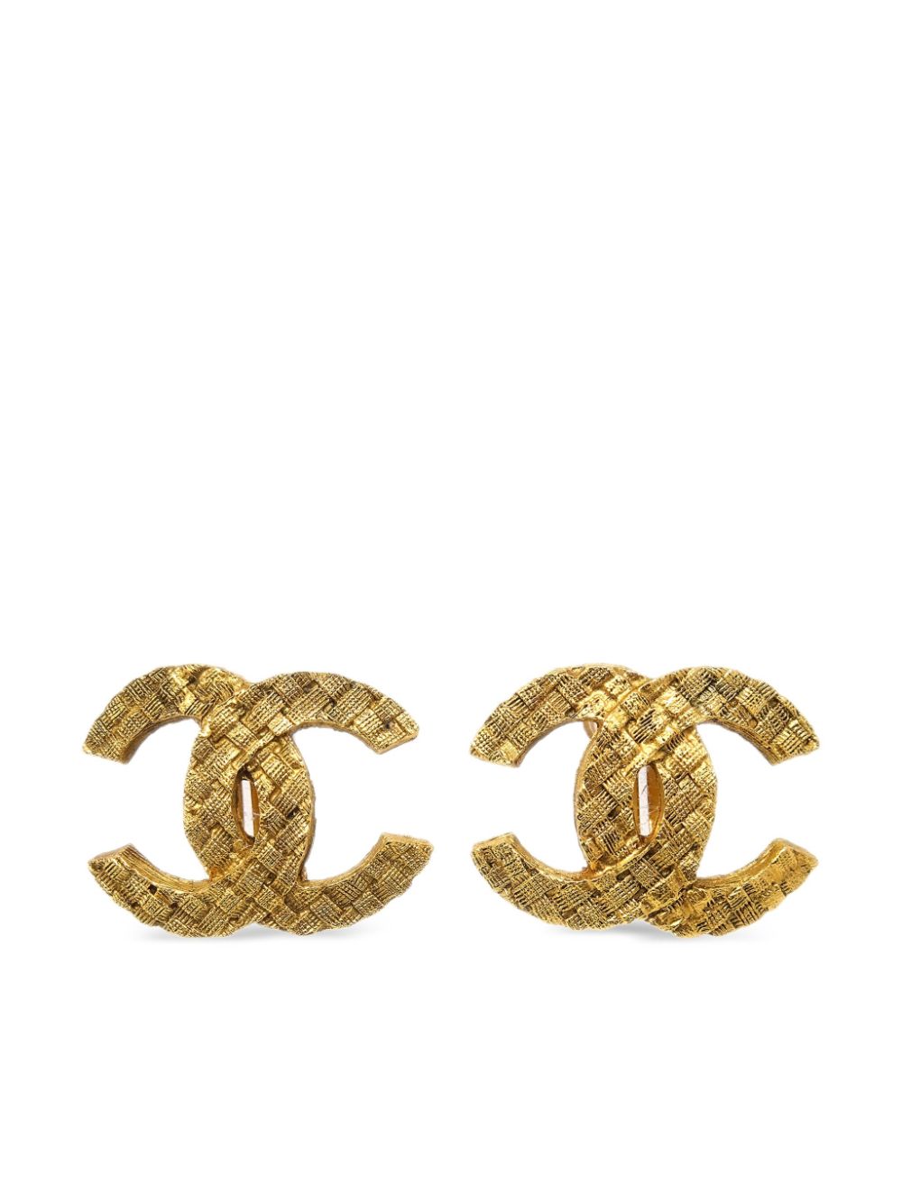 CHANEL Pre-Owned 1990-2000s CC clip-on earrings - Gold von CHANEL Pre-Owned