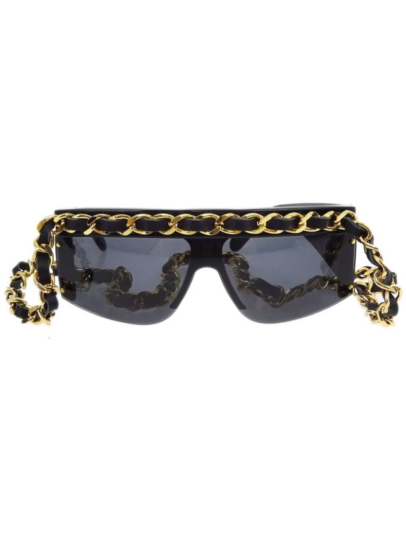 CHANEL Pre-Owned 1990-2000s Chain sunglasses - Black von CHANEL Pre-Owned