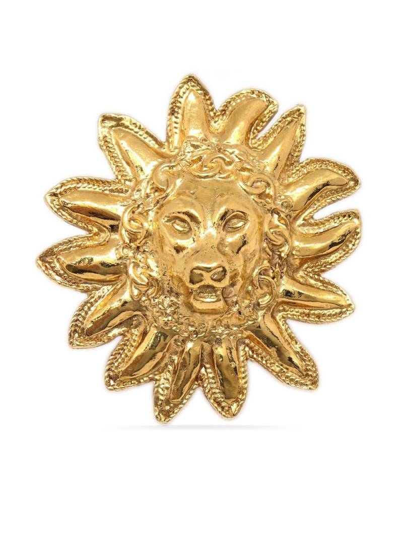 CHANEL Pre-Owned 1990-2000s Lion Sun brooch - Gold von CHANEL Pre-Owned