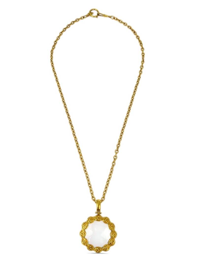 CHANEL Pre-Owned 1990-2000s mirror-pendant necklace - Gold von CHANEL Pre-Owned