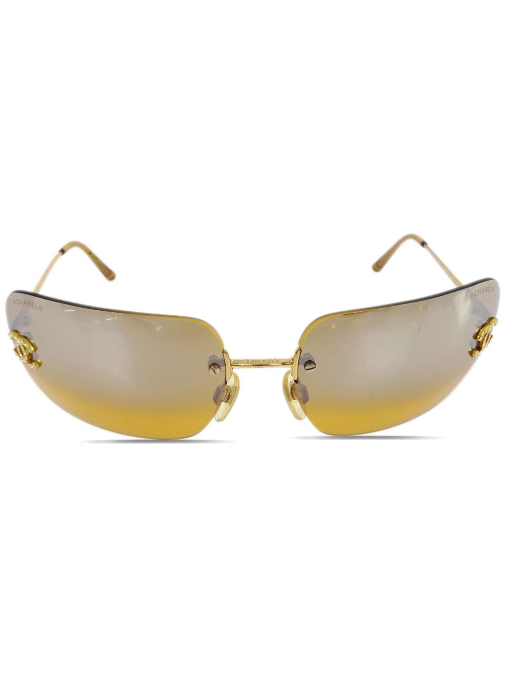 CHANEL Pre-Owned 1990-2000s rimless sunglasses - Gold von CHANEL Pre-Owned