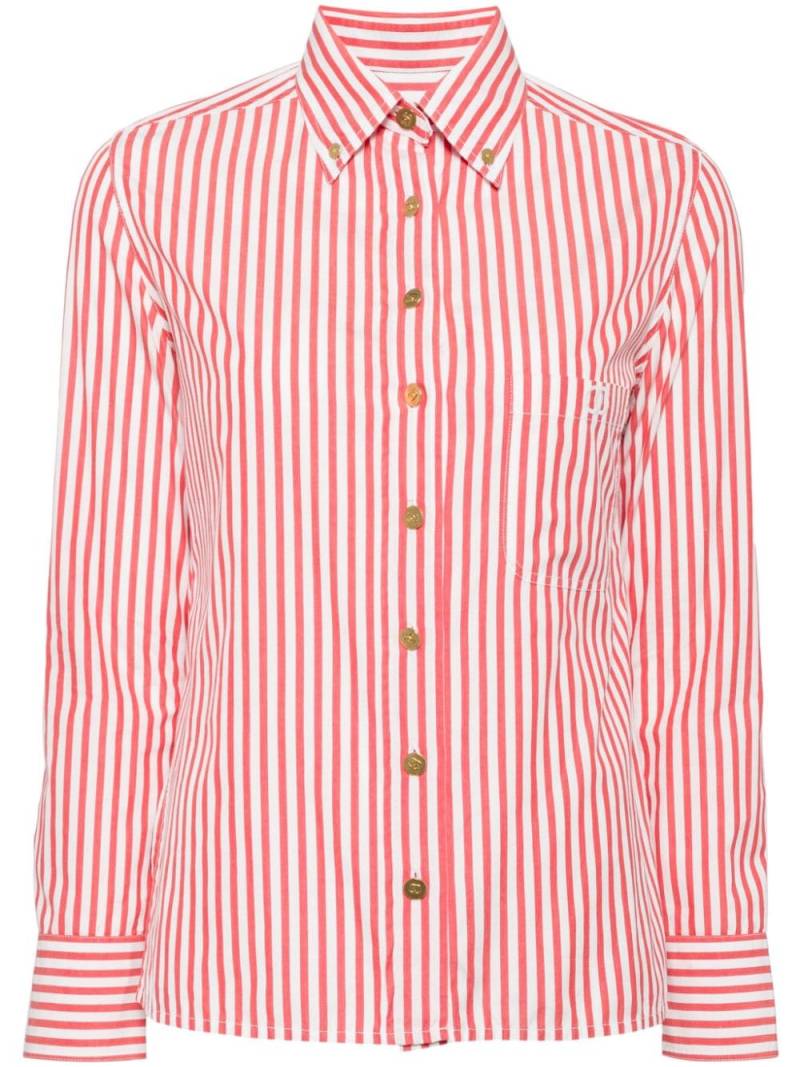 CHANEL Pre-Owned 1990-2000s striped cotton shirt - Red von CHANEL Pre-Owned