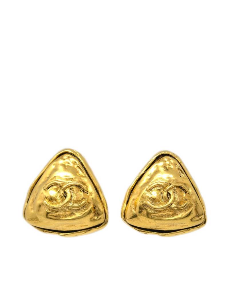 CHANEL Pre-Owned 1990-2009 CC clip-on earrings - Gold von CHANEL Pre-Owned