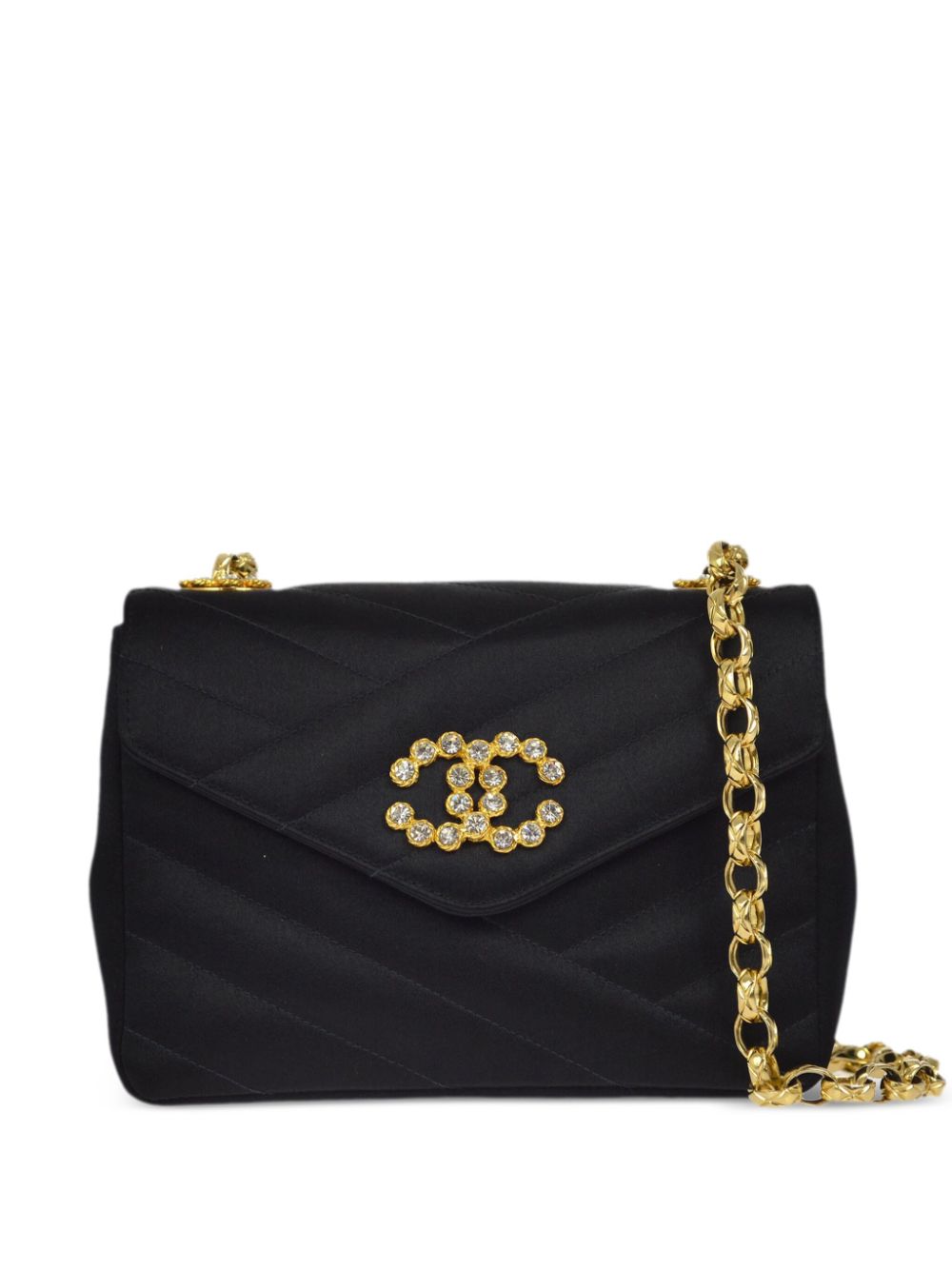 CHANEL Pre-Owned 1990 Bias Stitch shoulder bag - Black von CHANEL Pre-Owned