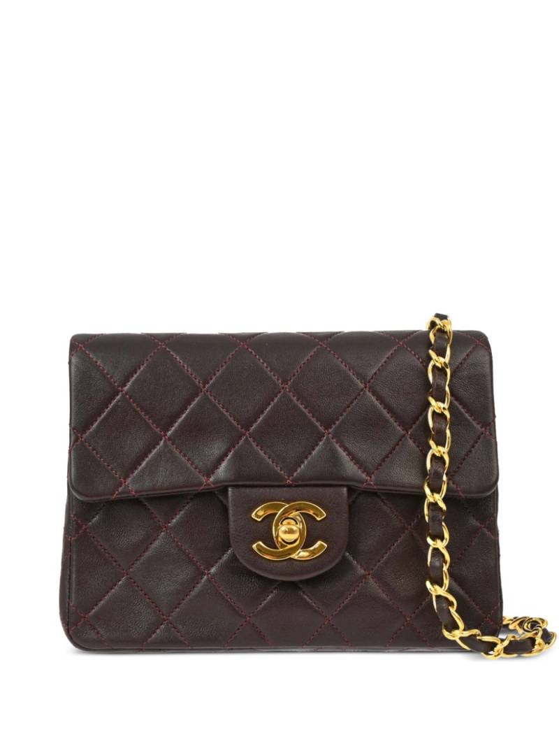 CHANEL Pre-Owned 1990 mini Classic Square Flap shoulder bag - Brown von CHANEL Pre-Owned