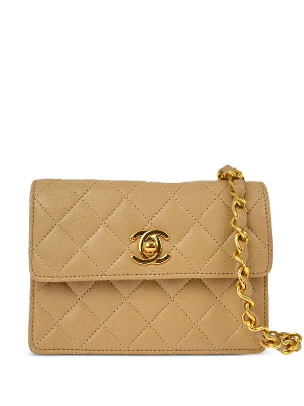 CHANEL Pre-Owned 1990 small Classic Flap shoulder bag - Neutrals von CHANEL Pre-Owned