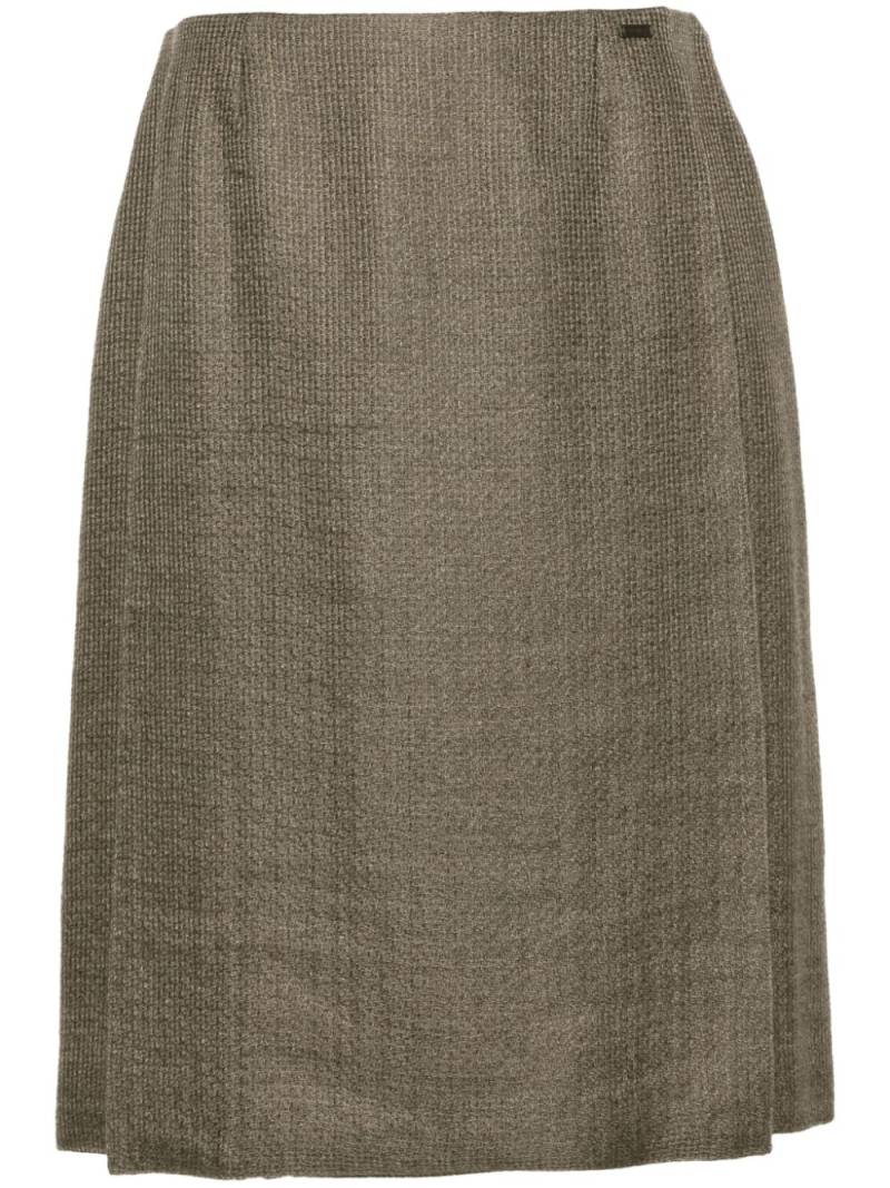 CHANEL Pre-Owned 1990s A-line midi skirt - Green von CHANEL Pre-Owned