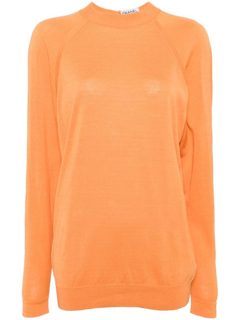 CHANEL Pre-Owned 1990s buttoned cashmere jumper - Orange von CHANEL Pre-Owned