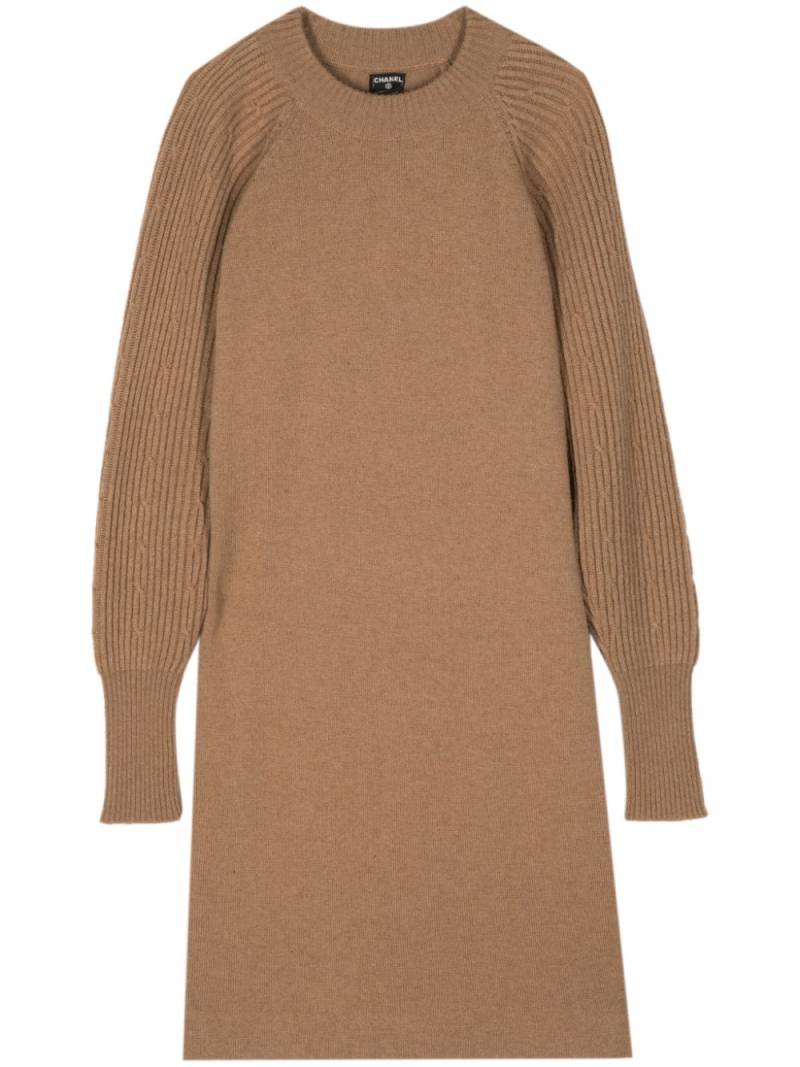 CHANEL Pre-Owned 1990s long-sleeved knitted dress - Brown von CHANEL Pre-Owned