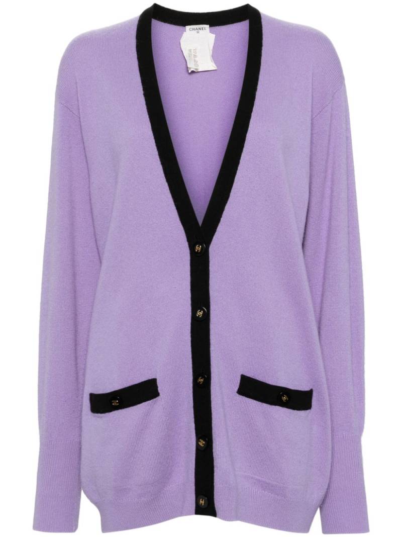 CHANEL Pre-Owned 1990s long-sleeves cardigan - Purple von CHANEL Pre-Owned