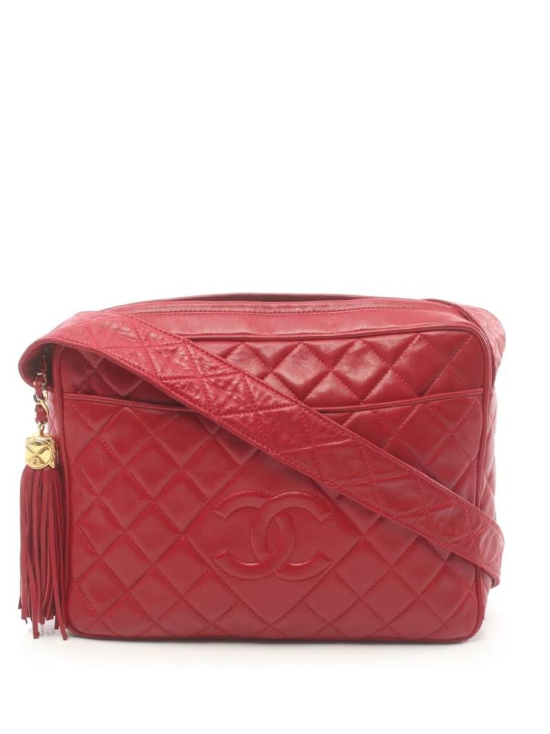 CHANEL Pre-Owned 1991-1994 CC quilted shoulder bag - Red von CHANEL Pre-Owned