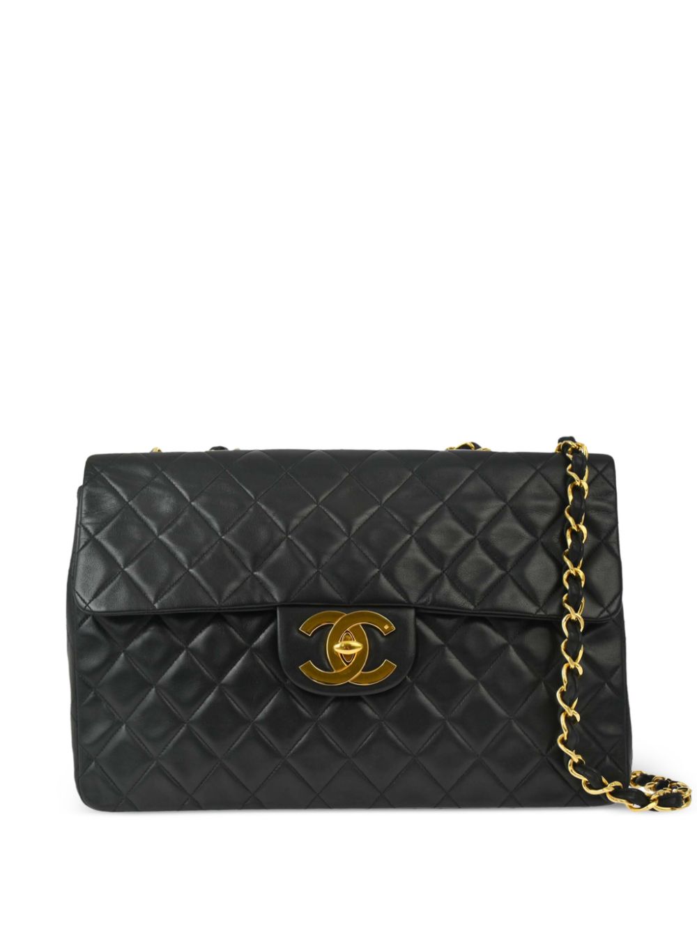 CHANEL Pre-Owned 1992 maxi Classic Flap shoulder bag - Black von CHANEL Pre-Owned