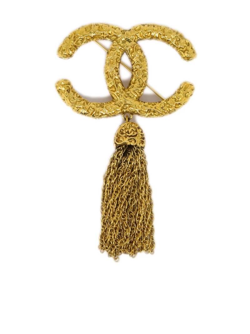 CHANEL Pre-Owned 1993 CC tassel brooch - Gold von CHANEL Pre-Owned