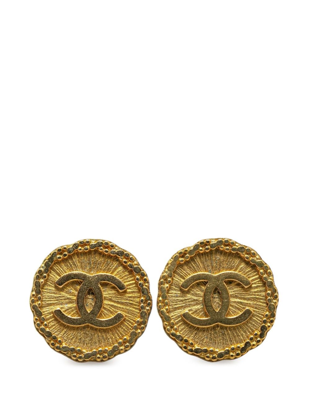 CHANEL Pre-Owned 1994 Gold Plated CC Clip On costume earrings von CHANEL Pre-Owned