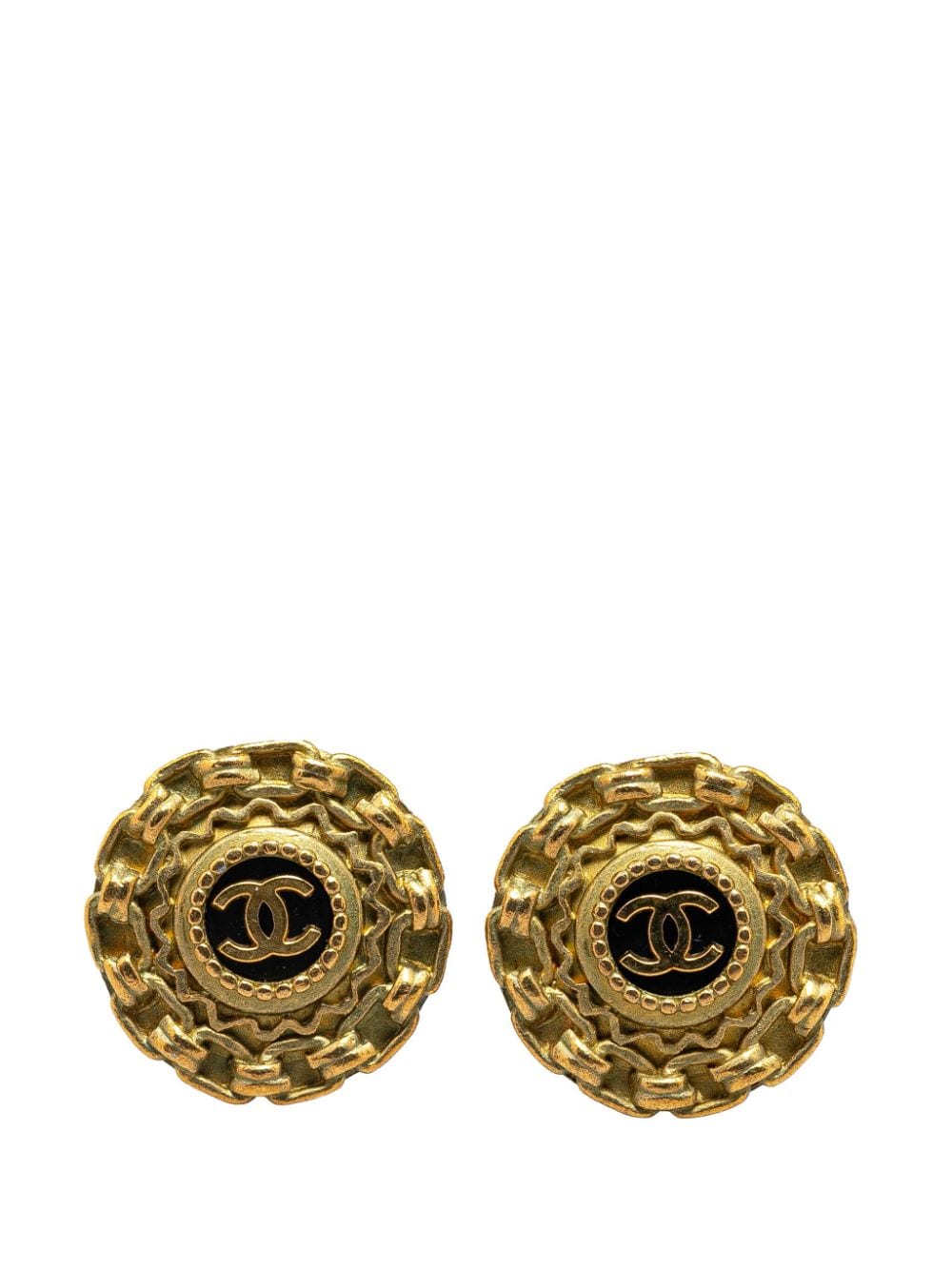 CHANEL Pre-Owned 1994 Gold Plated CC Clip On costume earrings von CHANEL Pre-Owned