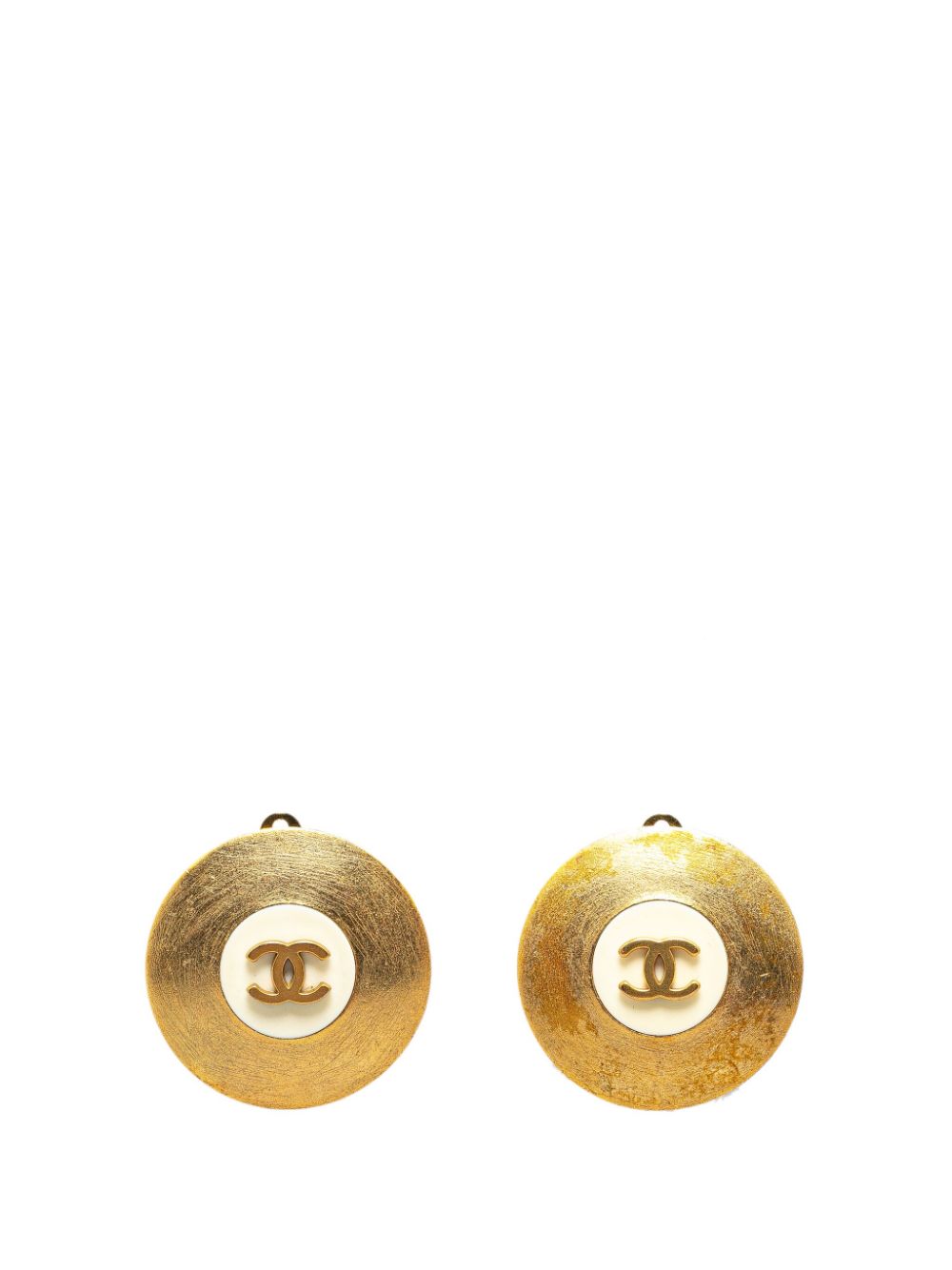 CHANEL Pre-Owned 1994 Gold Plated CC Clip On costume earrings von CHANEL Pre-Owned