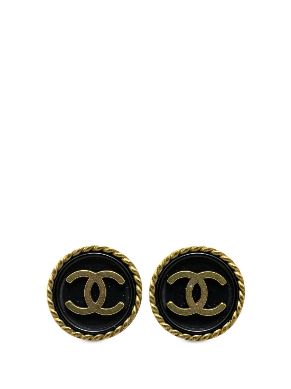 CHANEL Pre-Owned 1994 Gold Plated CC Clip On costume earrings von CHANEL Pre-Owned