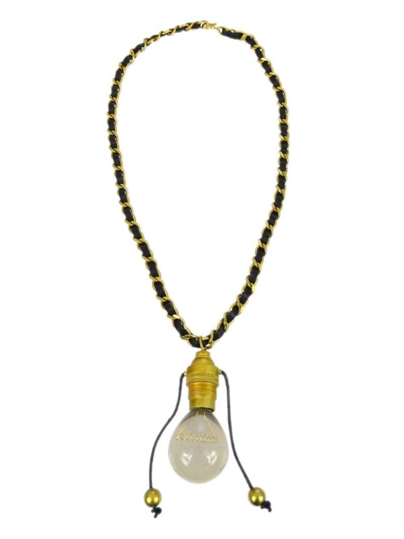 CHANEL Pre-Owned 1994 Light Bulb gold-plated necklace - Black von CHANEL Pre-Owned