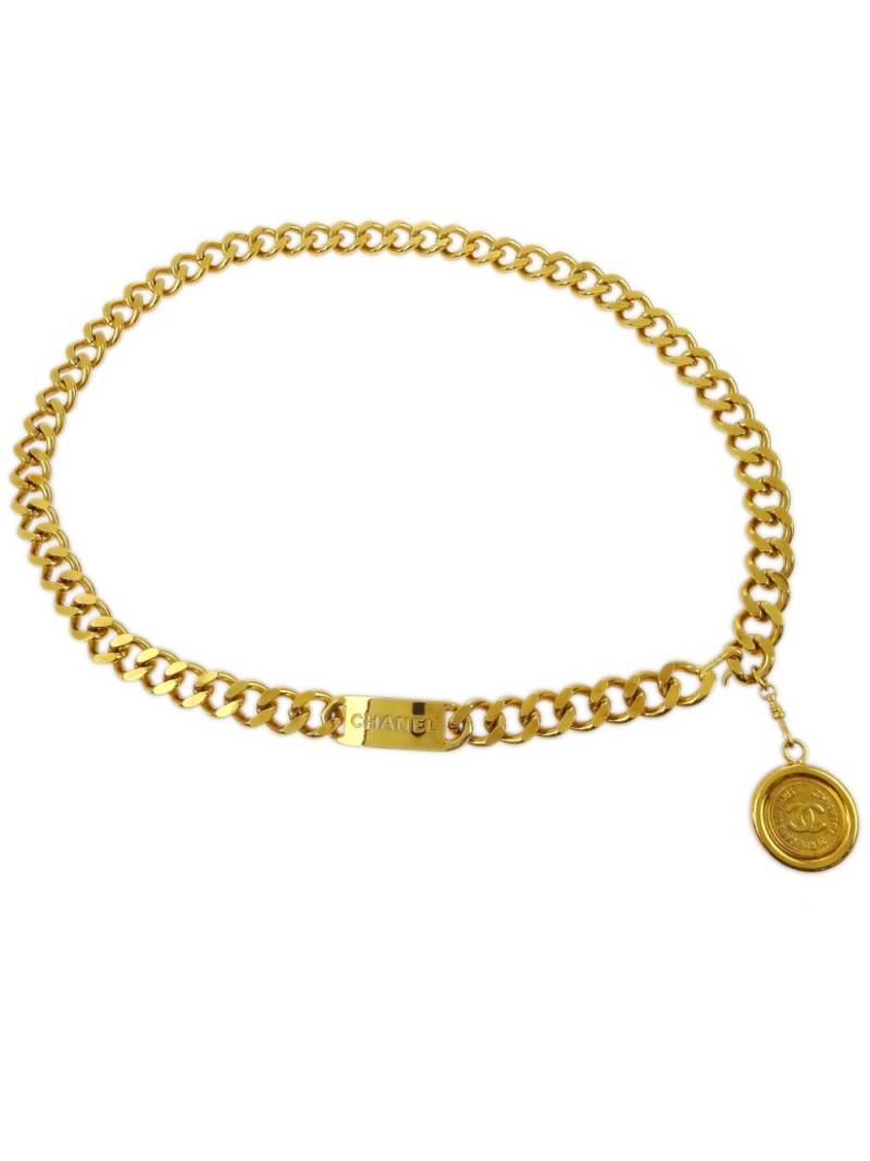 CHANEL Pre-Owned 1994 Medallion chain belt - Gold von CHANEL Pre-Owned