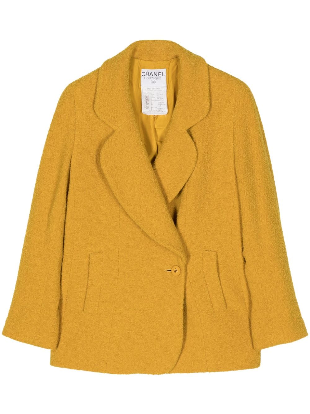 CHANEL Pre-Owned 1994 single-breasted coat - Yellow von CHANEL Pre-Owned