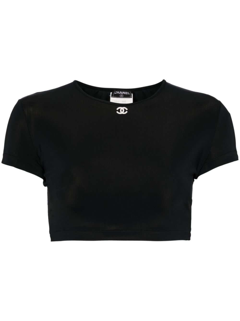 CHANEL Pre-Owned 1995 CC T-shirt - Black von CHANEL Pre-Owned