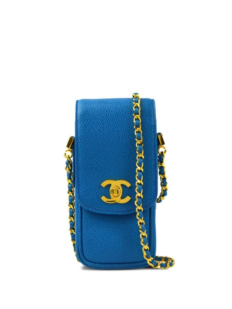 CHANEL Pre-Owned 1995 CC turn-lock crossbody bag - Blue von CHANEL Pre-Owned