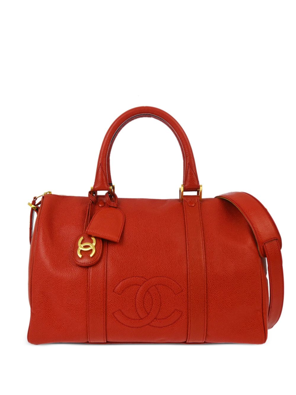 CHANEL Pre-Owned 1995 CC two-way Duffle bag - Red von CHANEL Pre-Owned