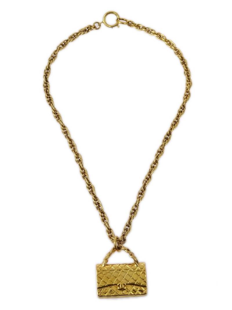 CHANEL Pre-Owned 1995 Classic Flap pendant necklace - Gold von CHANEL Pre-Owned