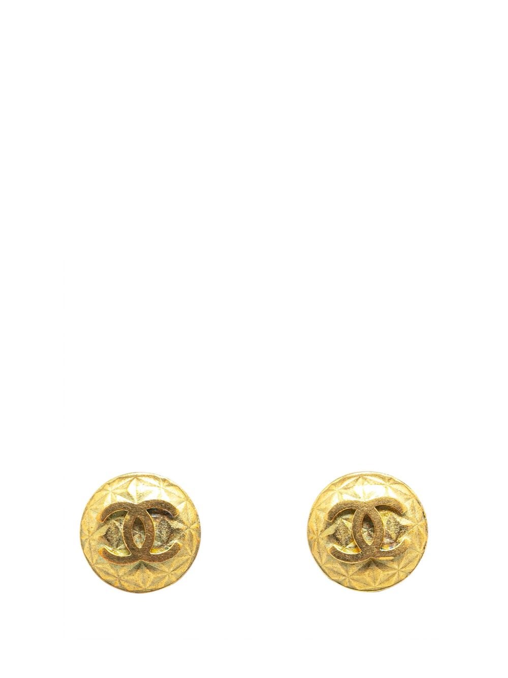 CHANEL Pre-Owned 1995 Gold Plated CC Clip On costume earrings von CHANEL Pre-Owned