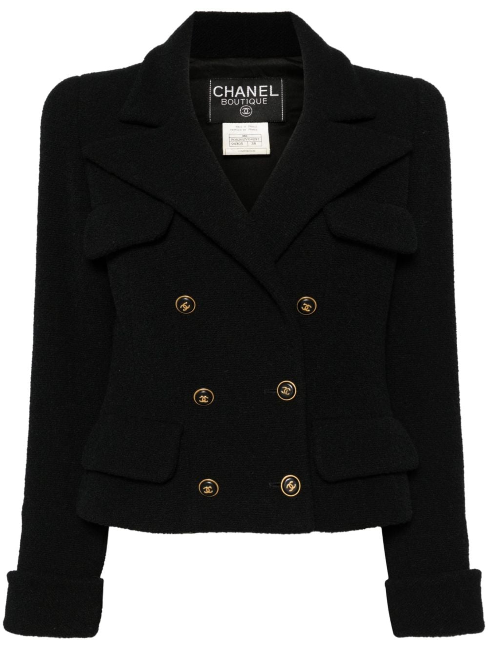 CHANEL Pre-Owned 1995 double-breasted blazer - Black von CHANEL Pre-Owned