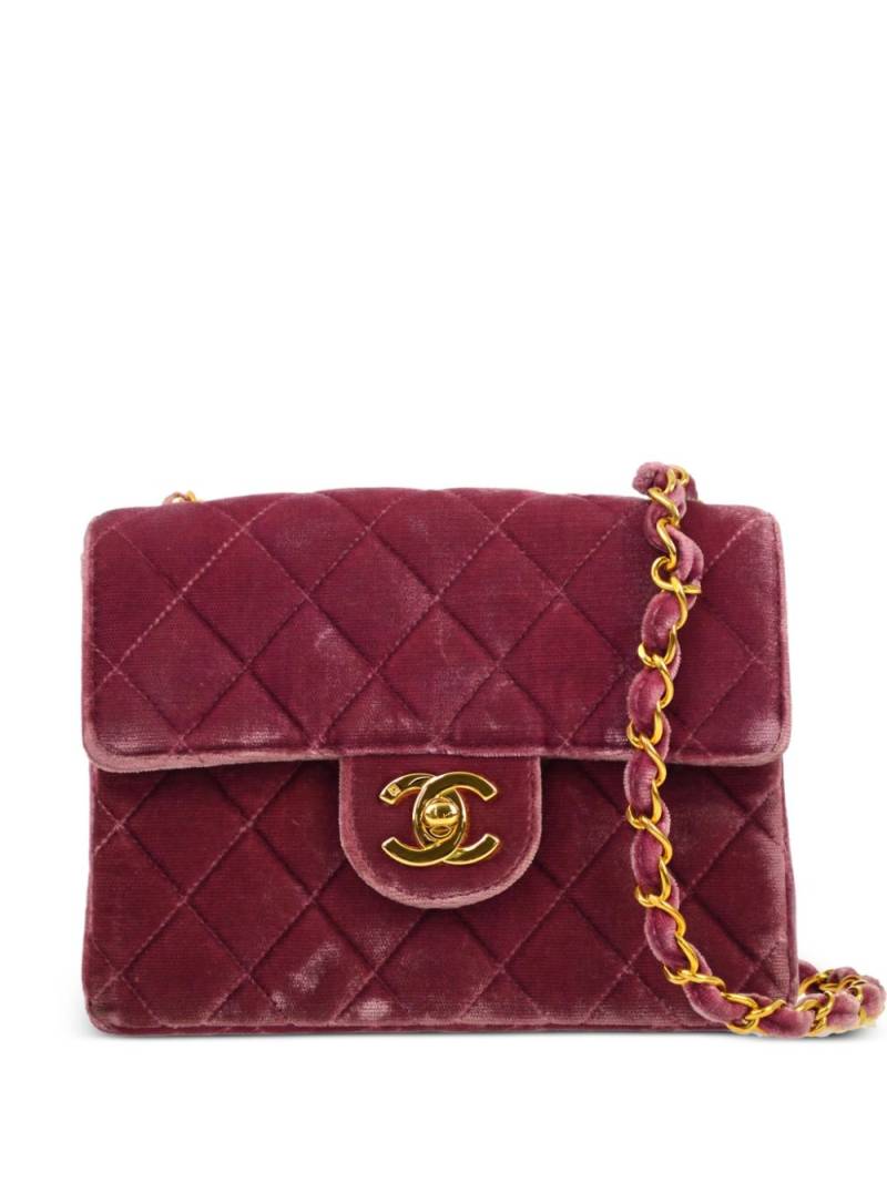 CHANEL Pre-Owned 1995 mini square Classic Flap shoulder bag - Pink von CHANEL Pre-Owned